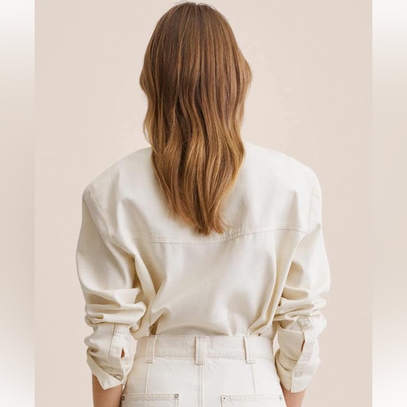 Mango Woman Pure Cotton Denim Shirt - Picture 2 of 5